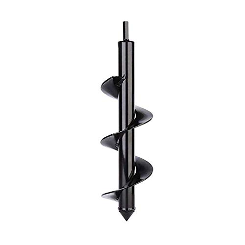 Auger Drill Bit, SuperThinker Steel Gardening Earth Auger Hole Digger For Planting Bedding Bulb Seedlings Plant Auger(3â€ x 9.8â€)
