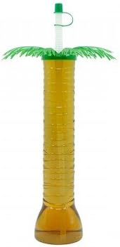 PALM TREE Slush Yard Cups 11OZ x 80 cups with lid and straw
