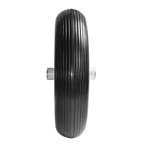 BAIVE BW 4.80/4.00-8" Solid Wheelbarrow Tire Non-Slip Flat Free Wheel with 6" Iron Hub, 5/8" Bearings(Straight Grain-2) - Thumbnail 2