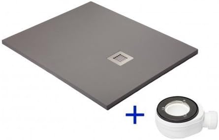 Shower tray super-slim Gray cement SILEX Ral 7035 80X120