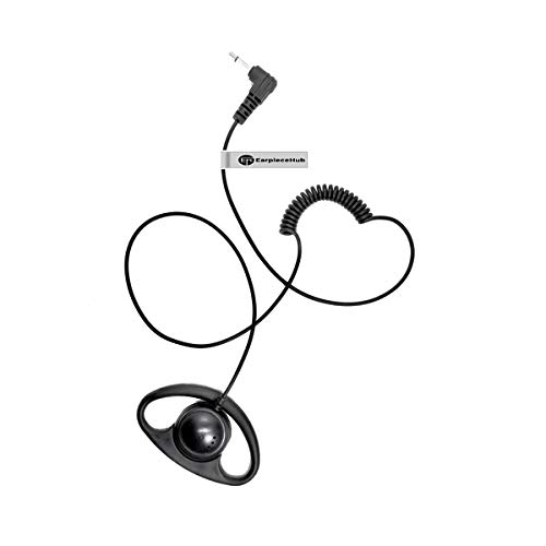 D-Shape Receive only Listen Earpiece for 2 Pin MOTOROLA Radio