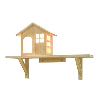Kmyx Moderne Holzhaus Wandleuchte Diy Regale Wandleuchte