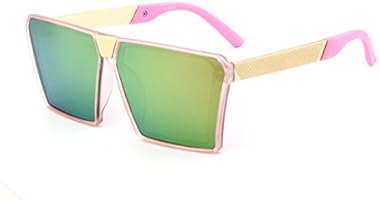 JoyStar Kids Large Frame Square UV 400 Sunglasses with Polarized Mirror Lenses