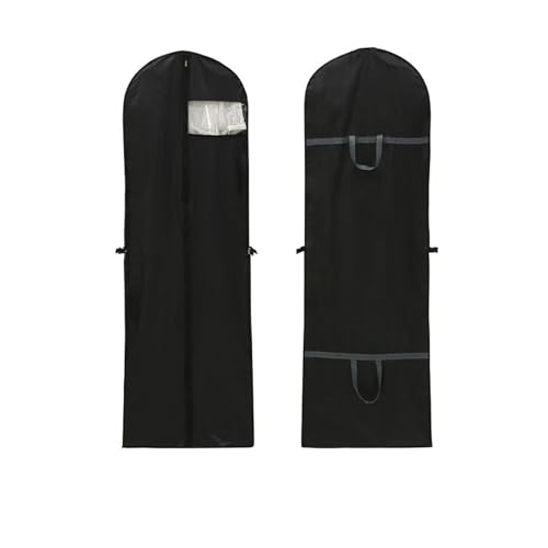 KOWVOWZ Garment Covers Bag with zip, Bridal Dress Cover Bag, Suit Bag Dustproof Cloths Storage, Wedding Dress Storage Bag for Abayas, long Dress, Evening Dress With Zipper (Black)