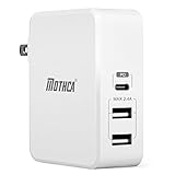 Mothca USB C PD Wall Charger 41W with Power Delivery USB-C Power Adapter Fast Charge for iPhone X/8/Plus, New MacBook/Pro, Nintendo Switch, iPad Pro, QC3.0/QC2.0 for Nexus 5X/6P, Samsung S8/Note 8 etc