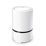 WSTA Desktop Air Purifier,Air Ionizer,Portable Air Purifier,True HEPA Air Cleaner Remove Cigarette Smoke,Dust,Pollen,Bad Odors with 5V USB Cable and 110V AC Adaptor (White)