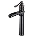 HOROW Oil Rubbed Bronze Bathroom Vessel Sink Faucet Waterfall Singe Handle One Hole Basin Mixer Tap Tall Body