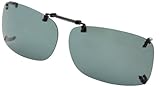 Solar Shield Clipon Rectangular A 54 Polarized Sunglasses
,Rimless Style,54 mm