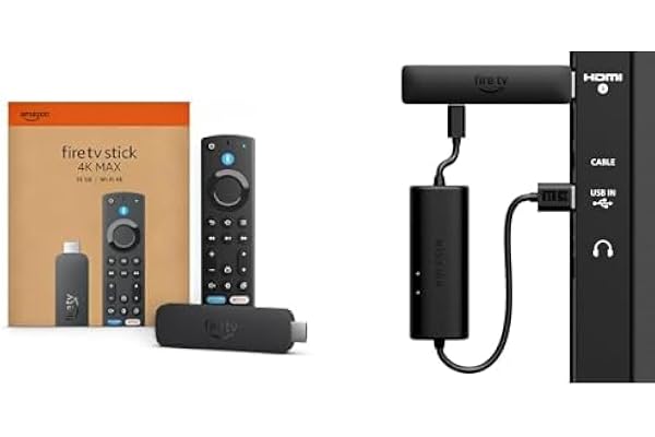 Amazon Fire TV Stick 4K Max Streaming Device with AI-Powered Fire TV Search, Wi-Fi 6E + All-New Made for Amazon USB Power Cable Bundle