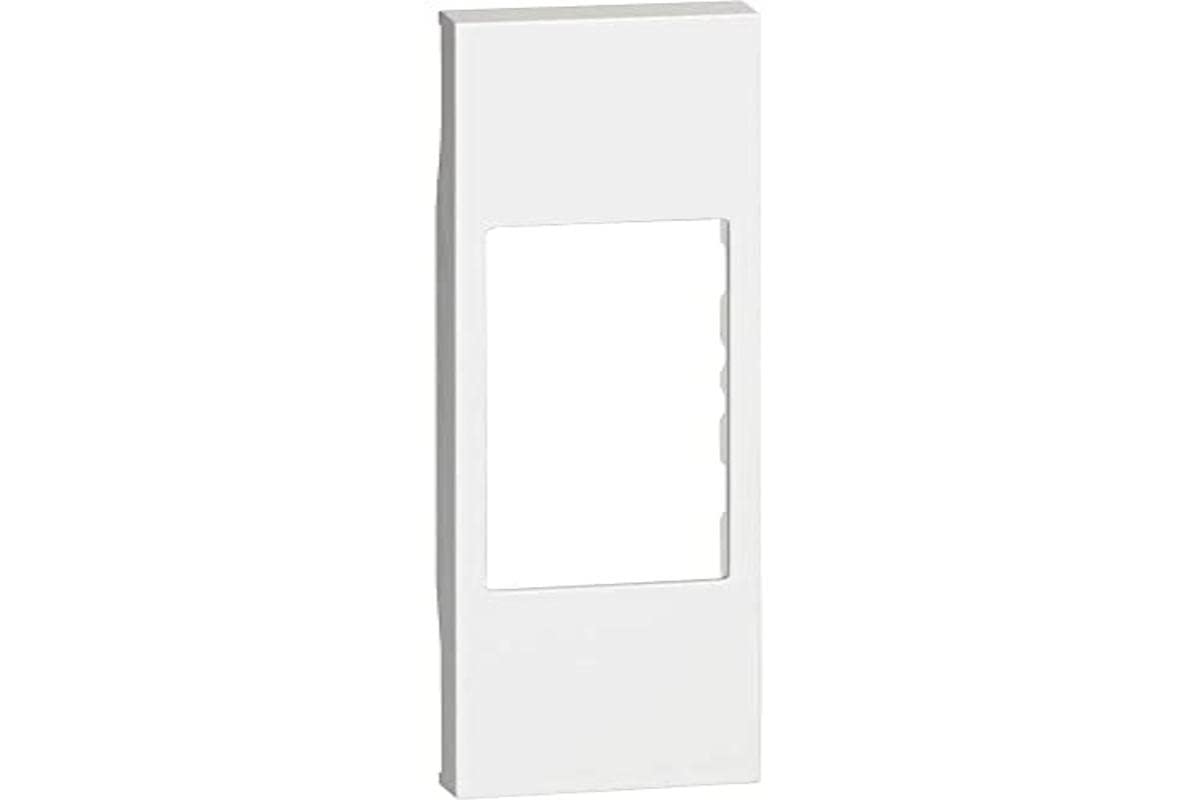 Bticino KW07 Living Now Cover to Apply to RJ, A/V Connectors and Safety Lamp, 1 Module, White