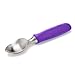 BALCI Ice Cream Scoop - Heavy Duty Stainless Steel Icecream Scooper With Non-Slip Rubber Grip - Professional Metal Ice-Cream Spade - Dishwasher Safe – Purple
