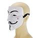 AStorePlus Funny V for Vendetta White Mask, Cosplay Guy Fawkes Mardi Gras Party Mask Halloween Costume Accessory