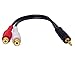 Honbay® 3.5mm Gold 1/8 Stereo Male Mini Plug to 2 Female RCA Jack Adapter Audio Y Cable