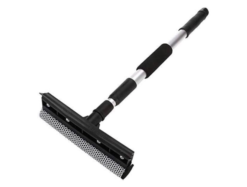 Rodo Janela Box Sacadas Profissional Limpador Vidros Com Cabo Extensível Preto Exclusivo
