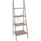 ClosetMaid 1316 Estantería con estante de escalera de madera de 4 niveles, gris