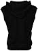 Angel Cola Men's Sleeveless Hoodie Zip Up Cotton Vest Black L