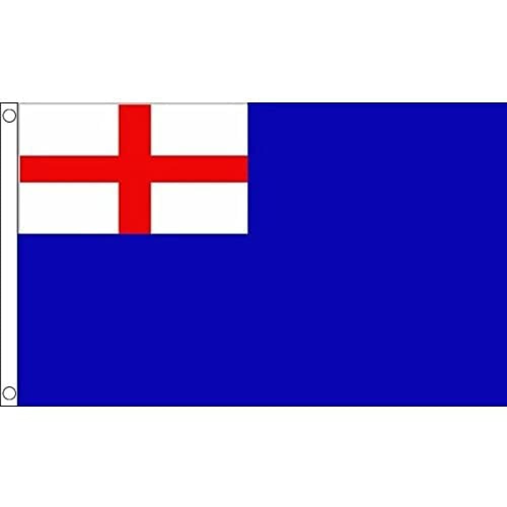 AZ FLAG - British 1620-1707 Blue Ensign Flag - 3x5 Ft - 100D Polyester United Kingdom Historic Banner with Two Metal Grommets - Fade Resistant - Vivid Colors - 3' x 5' Feet - 150x90 Cm