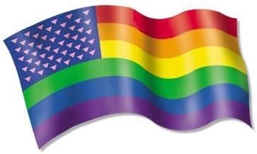Rainbow Pride Flag With Triangles - Sticker / Decal