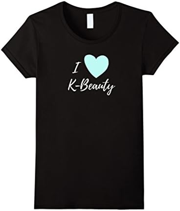 Womens I love k-beauty Korean skincare T-shirt Medium Black