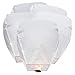 BATTIFE Sky Lanterns Chinese Biodegradable Paper Large Flying Lanterns Romantic Night 5 Pack for Party Sea Beach Holiday Vacation (White)