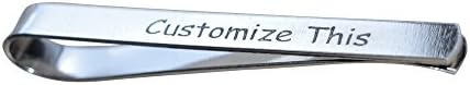 Personalized Tie Clip - Any Message Custom Tie Bar - Groomsmen -Mans Gift - Fathers Day- Anniversary