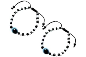 Bro Mart Baby Evil Eye Najariya Black and White Baby Najariya (1 Pair), Small, Metal, plastic