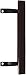 Slide-Co 142268 Sliding Glass Door Pull Handle, 6-1/2 In. through 6-5/8 In. Hole Centers, Black Diecast Supports with Wood Handle (Single Pack)