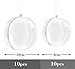 Clear Christmas Ornaments Balls 80mm&100mm Plastic Fillable Bath Bomb Mold Set Ornament Ball for Wedding Gifts Crafting, Pack of 20