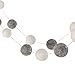 Felt Wool Ball String Wall Hanging Pom Pom Garland Home Decorations 30mm Balls (Gray White)