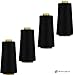IZO Home Goods 4-Pack of 6000 Yards (Each) Black Serger Cone Thread All Purpose Sewing Thread Polyester Spools Overlock (Serger,Over Lock, Merrow, Single Needle)