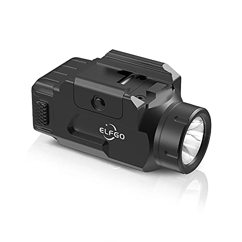 ELFGO Compact Rail Mounted Light, 600 Lumens Mini Tactical Flashlight