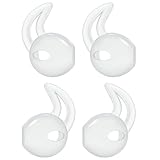 Apple EarPod Cover and Hook Attachment for iPhone 7 / 6 / 6S / 6 Plus/ 5S/ 5C/ 5 Earphones Headphones Earbuds(2 Pairs) TOPGO - Clear