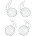Apple EarPod Cover and Hook Attachment for iPhone 7 / 6 / 6S / 6 Plus/ 5S/ 5C/ 5 Earphones Headphones Earbuds(2 Pairs) TOPGO - Clear
