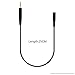 2.5 mm Male to 3.5 mm Female Cable for Bose SoundTrue/SoundTrue II, QuietComfort QC25 / 10 inch Short Stereo Headset Audio Adapter Cord (Black)