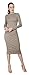 Marycrafts Womens Modest Long Sleeve Sheath Midi Dresses Work Office