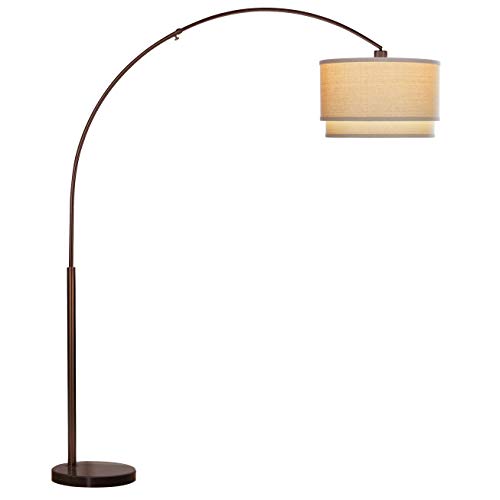 Brightech Mason Led Arc Floor Lamp With Marble Base Living Room
