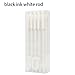 Kaco Gel Ink Pens Retractable 0.5mm Extra Fine,Pack of 10 (Black Ink White Rod)