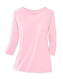 National UltraSofts 3/4 Sleeve Boatneck Tee