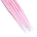 SEGO 20 Inch Dreadlock Extensions for Women/Men Synthetic Handmade Dread Extension Long Single Ended Hippie Style Reggae Hair #Pink 5 Count