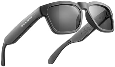 Audio Sunglasses,Voice Control and Open Ear Style Listen Music and Calls with Volumn UP and Down, Bluetooth 5.0 Smart Glasses and IP44 Waterproof Feature for Outdoor Sports