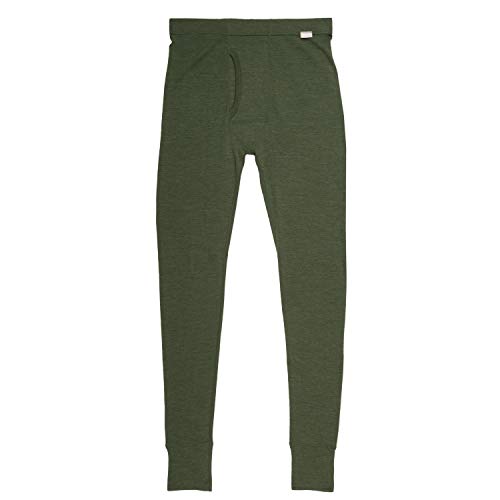 MERIWOOL Mens Base Layer 100 Merino Wool Thermal Pants Army Green