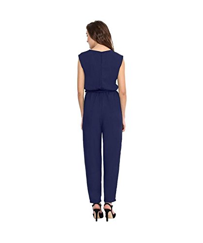 uptownie lite navy waist tie jumpsuit