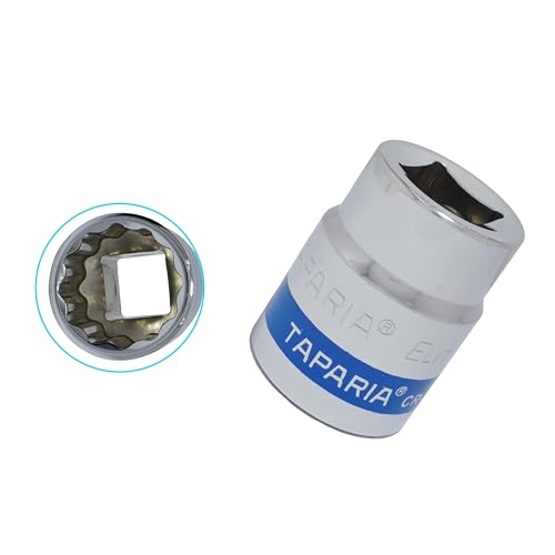 TAPARIA Socket made of Chrome Vanadium Steel 6 Point Deep/Long Socket (Silver), C29 of 3/4" (19mm) Square drive size, Suitable for Automobile, Industrial, Fabrication, Professional & Home Use 1
