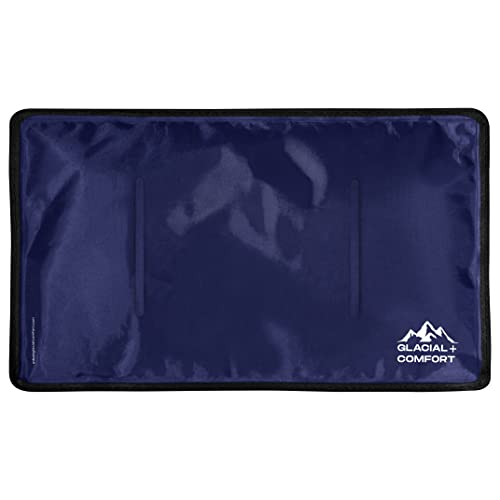 Photo 1 of Glacial Comfort Gel Large Ice Pack for Injuries Reusable - (21" x 13") Cold Pads for Back Pain, Hip, Knee, Shoulder, Muscle Strains, Migraine & Postpartum Recovery, Flex Technology - Compression Pad.