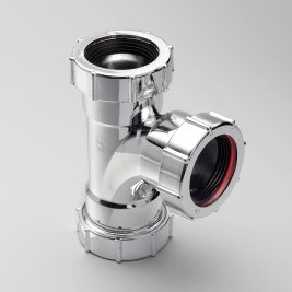 Multi kwik WP129C Chrome Waste 88.5º Compression Tee 40mm(1 1/2") Polypropylene (KMT2CX)