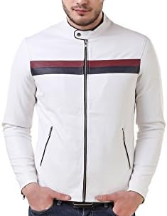 Leather Ellite White Jacket for Man