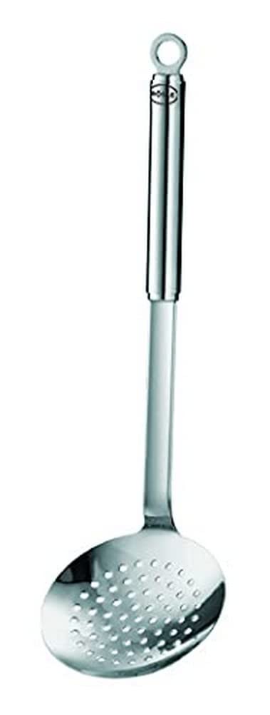 Rösle 10652 Round Handle Skimmer Strainer, 18-10 Steel, Silver