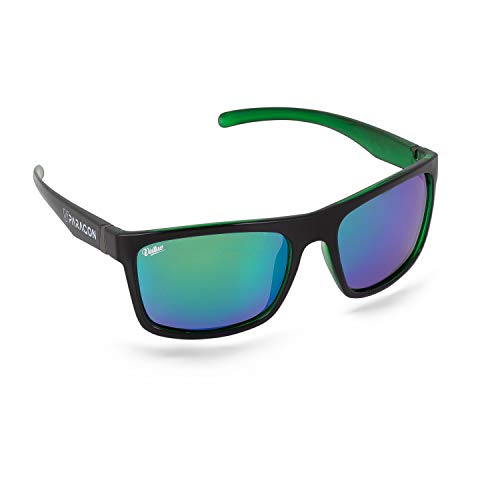 Virtue V-Paragon Sunglasses - Polished Black with Emerald Lens