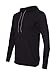 Anvil Lightweight Long-Sleeve Hooded T-Shirt (987AN)- BLACK/DARK GREY,XL