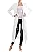 TWINTH Womens Draped Open Front Stylish Long Knit Cardigan White L